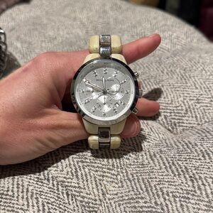 Michael Kors Silver and Bone Women’s  Watch